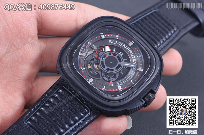 【KW精品】七個(gè)星期五SevenFriday方形時(shí)尚潮流自動(dòng)機(jī)械男表P3B/01