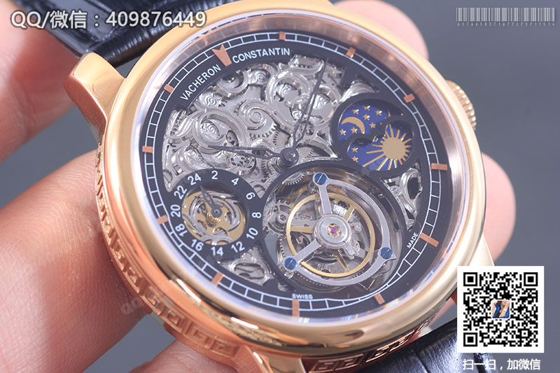 【頂級陀飛輪】Vacheron Constantin江詩丹頓藝術(shù)大師系列P6000A/000P-B025玫瑰金鏤空陀飛輪腕表