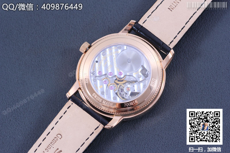 高仿江詩(shī)丹頓Vacheron Constantin TRADITIONNELLE系列82172/000R-9382黃金/玫瑰金機(jī)械腕表