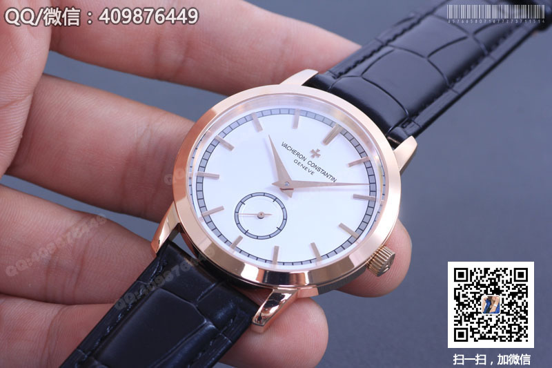 高仿江詩(shī)丹頓Vacheron Constantin TRADITIONNELLE系列82172/000R-9382黃金/玫瑰金機(jī)械腕表