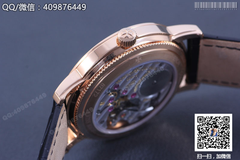 高仿江詩(shī)丹頓Vacheron Constantin TRADITIONNELLE系列82172/000R-9382黃金/玫瑰金機(jī)械腕表