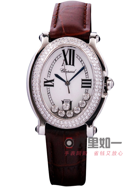 【1:1精品】蕭邦Chopard女士Happy Sport系列  鏡面走鉆 皮帶 女士腕表