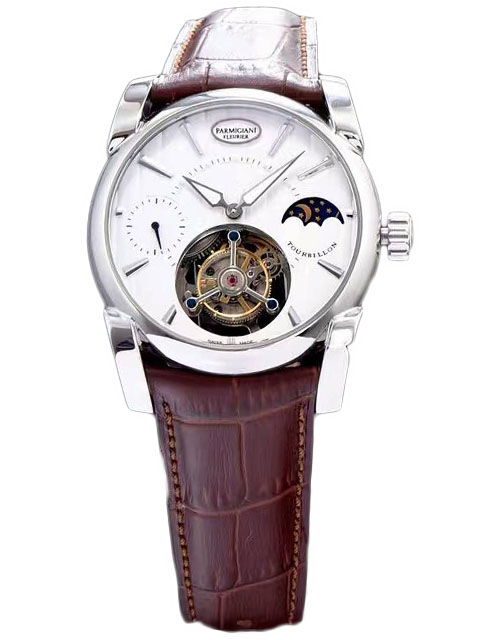 Parmigiani Fleurier Tonda 帕瑪強(qiáng)尼Tourbillon系列白盤星月相陀飛輪手表