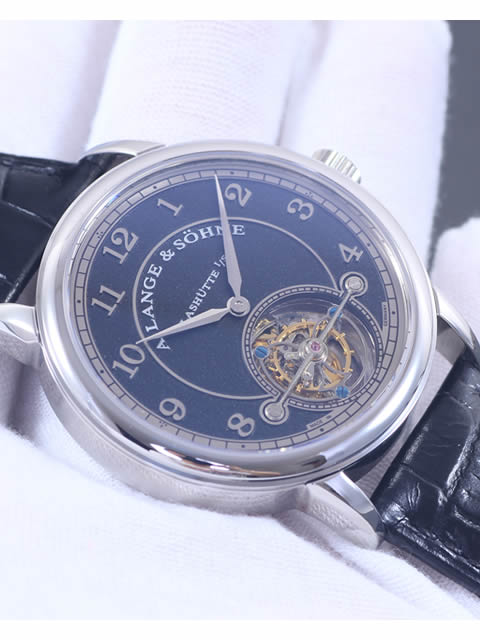 A. Lange & S?hne朗格1815系列陀飛輪腕表 黑色字面 精鋼表殼 銀色刻度