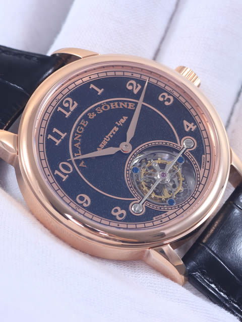 高級陀飛輪腕表朗格A.Lange&Sohne 1815系列 玫瑰金表殼 黑色字面