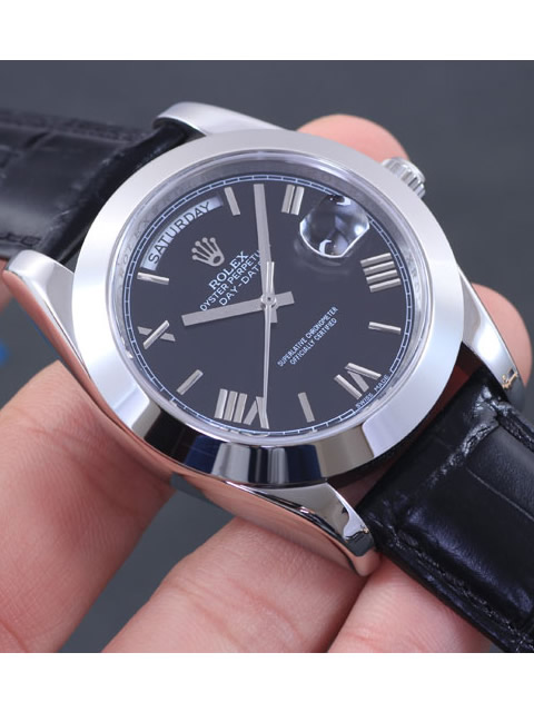 【精品】ROLEX勞力士星期日歷型系列 自動(dòng)機(jī)械男表黑盤