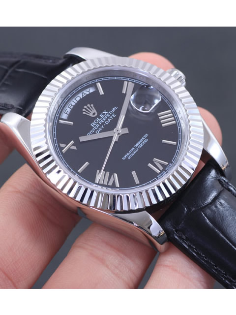 【精品】ROLEX勞力士星期日歷型系列 自動機(jī)械男表黑盤