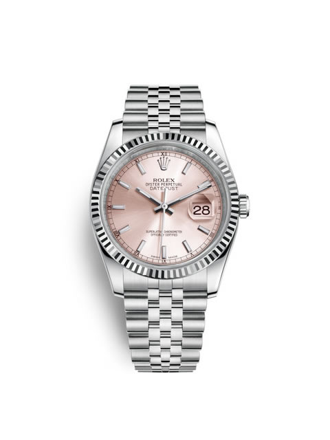 勞力士Rolex日志型系列DateJust 116234-0108機(jī)械男表（粉色面）