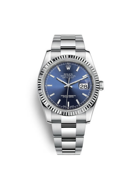 勞力士Rolex日志型系列DateJust 116234-0128機(jī)械男表（藍(lán)色面）