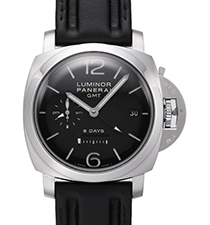 沛納海PANERAI Luminor 1950 8 Days GMT雙時(shí)區(qū)計(jì)時(shí)自動機(jī)械背透男表PAM00233