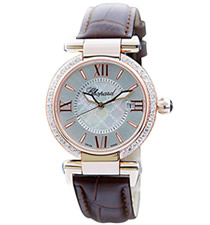 蕭邦CHOPARD女士時(shí)尚腕表【鑲鉆】【藍(lán)寶石鏡面】【玫瑰金】【夜光】【防水】