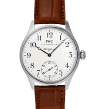 萬(wàn)國(guó)IWC Portugieser IW544203|領(lǐng)航者瓊斯簽名復(fù)古背透機(jī)械男表 藍(lán)字