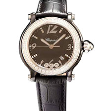 【精品】Chopard蕭邦HAPPY DIAMONDS系列278551-3004鑲鉆石英腕表