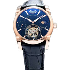 Parmigiani Fleurier Tonda 帕瑪強(qiáng)尼Tourbillon系列玫瑰金黑盤星月相陀飛輪手表