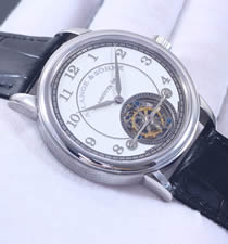 A. Lange & S?hne朗格1815系列陀飛輪腕表 精鋼表殼 白色字面 銀色數字刻度