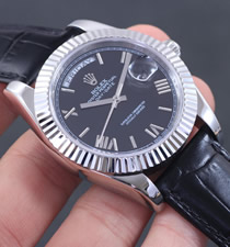 【精品】ROLEX勞力士星期日歷型系列 自動(dòng)機(jī)械男表黑盤(pán)