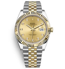 勞力士Rolex日志型系列DateJust 126333-0012機械間金男表（金色鑲鉆面）